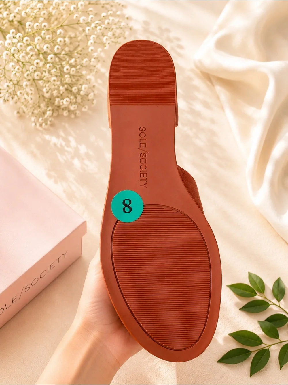 Sole Society Coral Cross-Strap Slide Sandals